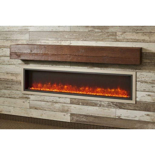 The Outdoor GreatRoom Company 60"/72" Gallery Linear Non-Combustible Mantel with Real Wood-Look