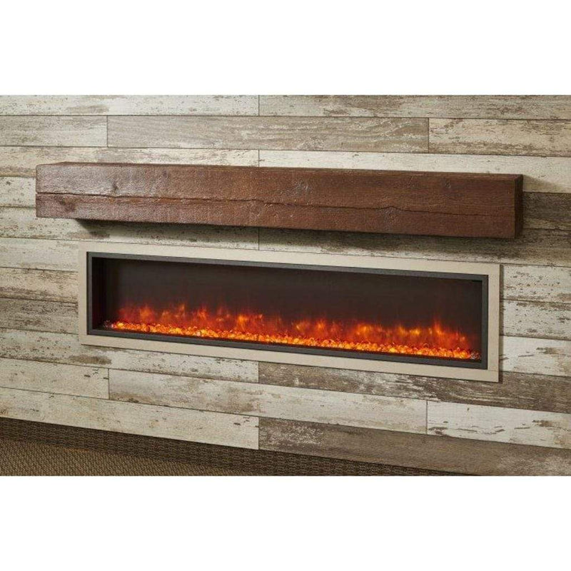 The Outdoor GreatRoom Company 60"/72" Gallery Linear Non-Combustible Mantel with Real Wood-Look