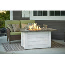 The Outdoor GreatRoom Company Alcott 48" Rectangular Gas Fire Pit Table with Dora Brown Crystal Fire Burner