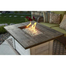 The Outdoor GreatRoom Company Alcott 48" Rectangular Gas Fire Pit Table with Dora Brown Crystal Fire Burner