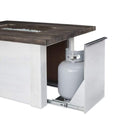 The Outdoor GreatRoom Company Alcott 48" Rectangular Gas Fire Pit Table with Dora Brown Crystal Fire Burner