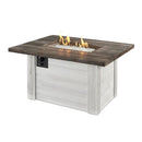 The Outdoor GreatRoom Company Alcott 48" Rectangular Gas Fire Pit Table with Dora Brown Crystal Fire Burner