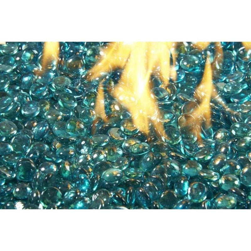 The Outdoor GreatRoom Company Aquamarine Tempered Glass Gems – 25 lb Kit for Fire Pits
