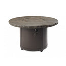 The Outdoor GreatRoom Company 48" Beacon Round Gas Fire Pit Table with Marbleized Noche Top