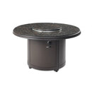 The Outdoor GreatRoom Company 48" Beacon Round Gas Fire Pit Table with Marbleized Noche Top