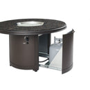 The Outdoor GreatRoom Company 48" Beacon Round Gas Fire Pit Table with Marbleized Noche Top