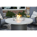 The Outdoor GreatRoom Company 48" Beacon Round Gas Fire Pit Table with Marbleized Noche Top