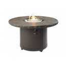 The Outdoor GreatRoom Company 48" Beacon Round Gas Fire Pit Table with Marbleized Noche Top