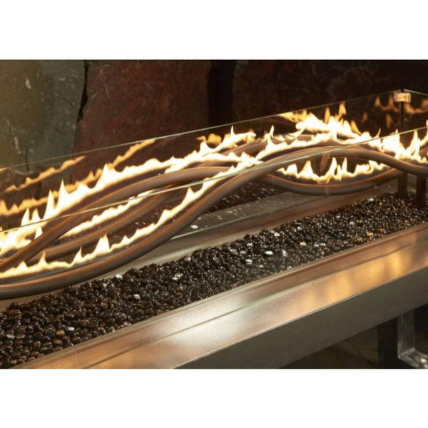 The Outdoor GreatRoom Company Black Wave 56" Natural Gas Linear Burner with Direct Spark Ignition
