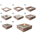 The Outdoor GreatRoom Company Bronson 51" DIY Block Gas Fire Pit Kit with High-Output Burner