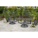 The Outdoor GreatRoom Company Lyndale Highback Swivel Rocking Chairs – Cast Ash (Set of 2)