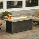 The Outdoor GreatRoom Company Cedar Ridge 61" Linear Gas Fire Table with Grey Wash Concrete Top