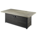 The Outdoor GreatRoom Company Cedar Ridge 61" Linear Gas Fire Table with Grey Wash Concrete Top