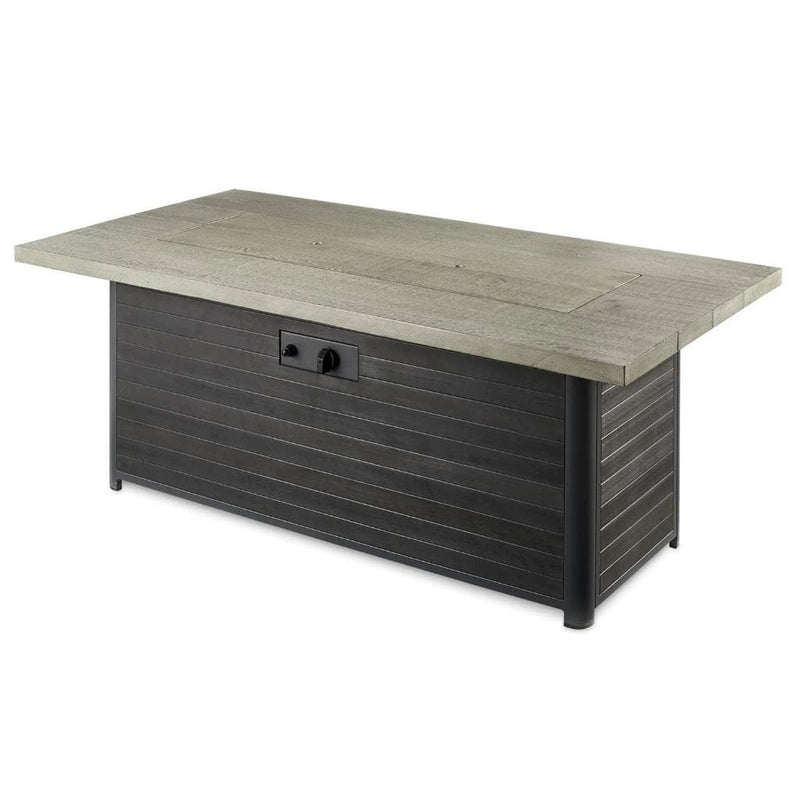 The Outdoor GreatRoom Company Cedar Ridge 61" Linear Gas Fire Table with Grey Wash Concrete Top