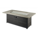 The Outdoor GreatRoom Company Cedar Ridge 61" Linear Gas Fire Table with Grey Wash Concrete Top