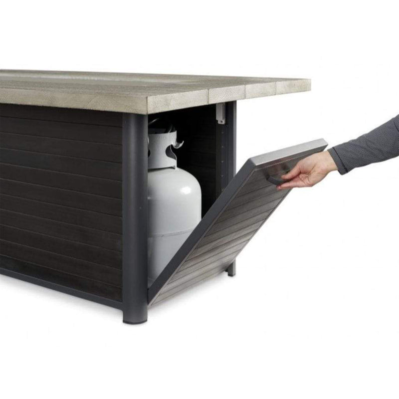 The Outdoor GreatRoom Company Cedar Ridge 61" Linear Gas Fire Table with Grey Wash Concrete Top
