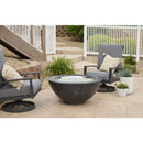 The Outdoor GreatRoom Company Cove 42" Round Gas Fire Pit Bowl in Natural Grey Supercast™ Concrete