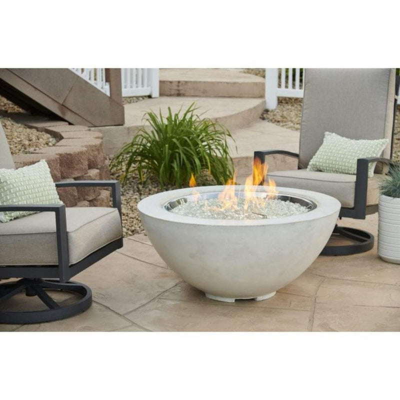 The Outdoor GreatRoom Company Cove 42" Round Gas Fire Pit Bowl in Natural Grey Supercast™ Concrete