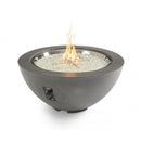 The Outdoor GreatRoom Company Cove 42" Round Gas Fire Pit Bowl in Natural Grey Supercast™ Concrete