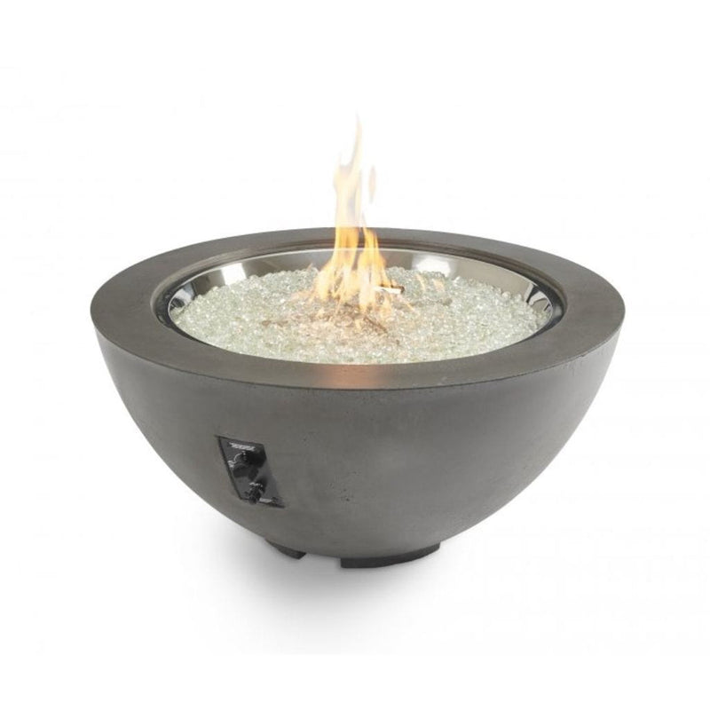 The Outdoor GreatRoom Company Cove 42" Round Gas Fire Pit Bowl in Natural Grey Supercast™ Concrete