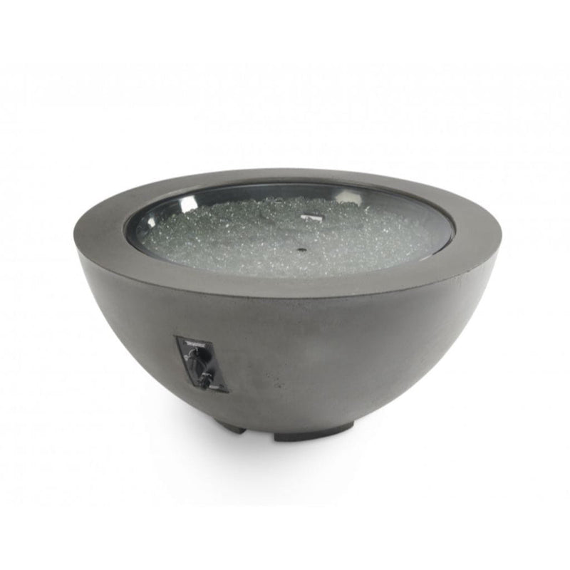 The Outdoor GreatRoom Company Cove 42" Round Gas Fire Pit Bowl in Natural Grey Supercast™ Concrete