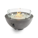 The Outdoor GreatRoom Company Cove 42" Round Gas Fire Pit Bowl in Natural Grey Supercast™ Concrete