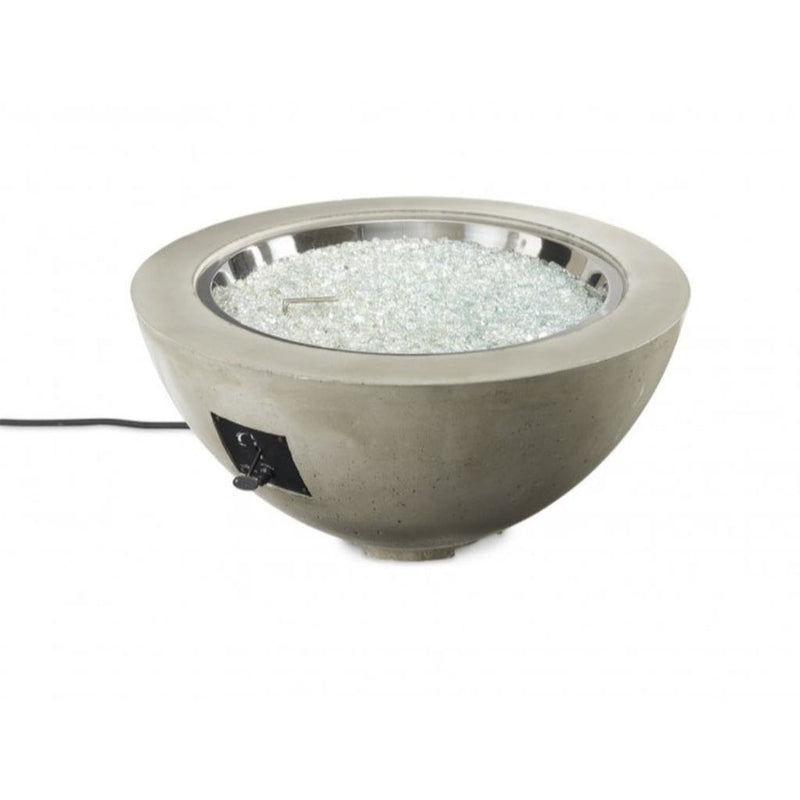 The Outdoor GreatRoom Company Cove 42" Round Gas Fire Pit Bowl in Natural Grey Supercast™ Concrete