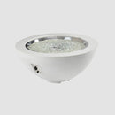 The Outdoor GreatRoom Company Cove 42" White Round Gas Fire Pit Bowl with 30" Crystal Fire® Plus Burner