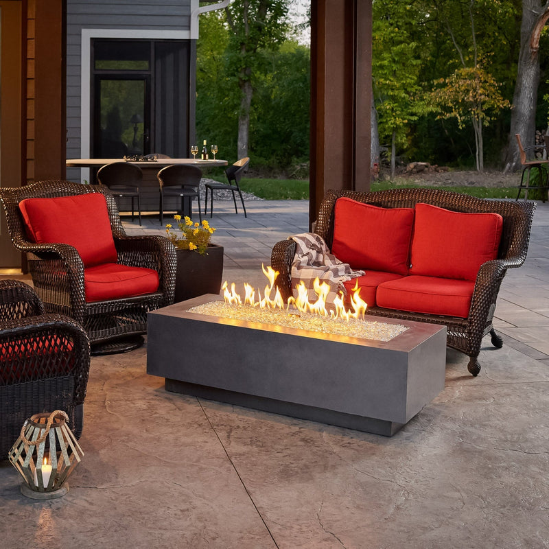 The Outdoor GreatRoom Company 54" Cove Midnight Mist Linear Gas Fire Table