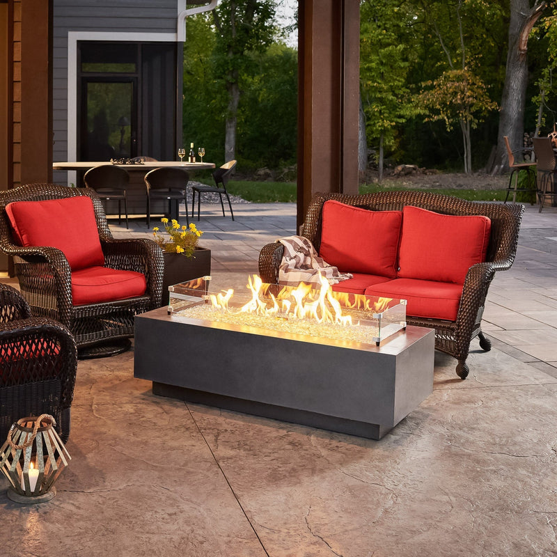 The Outdoor GreatRoom Company 54" Cove Midnight Mist Linear Gas Fire Table