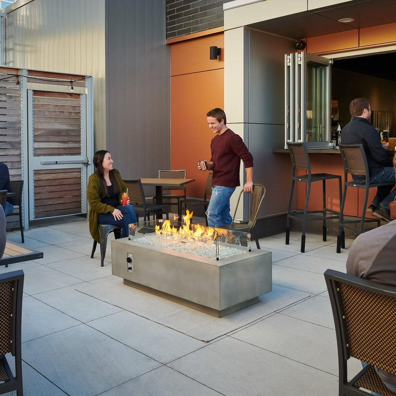 The Outdoor GreatRoom Company Cove 54-Inch Natural Gray Linear Gas Fire Table