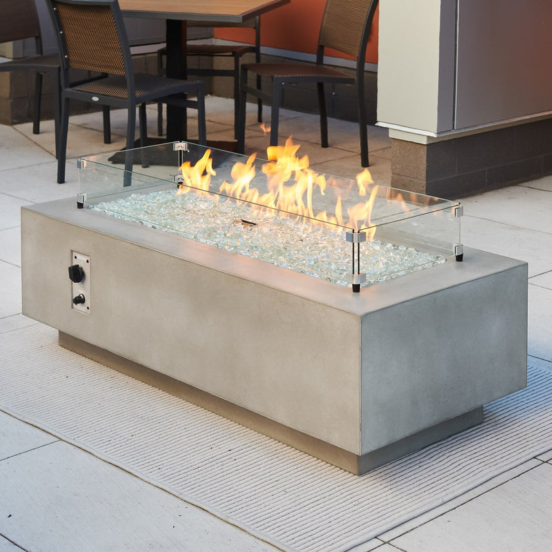 The Outdoor GreatRoom Company Cove 54-Inch Natural Gray Linear Gas Fire Table