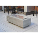 The Outdoor GreatRoom Company Cove 54" White Linear Gas Fire Table – Supercast™ Concrete, 80,000 BTU Burner

