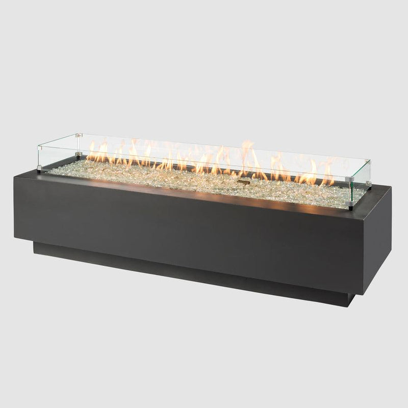 The Outdoor GreatRoom Company 72" Cove  Midnight Mist Linear Gas Fire Table