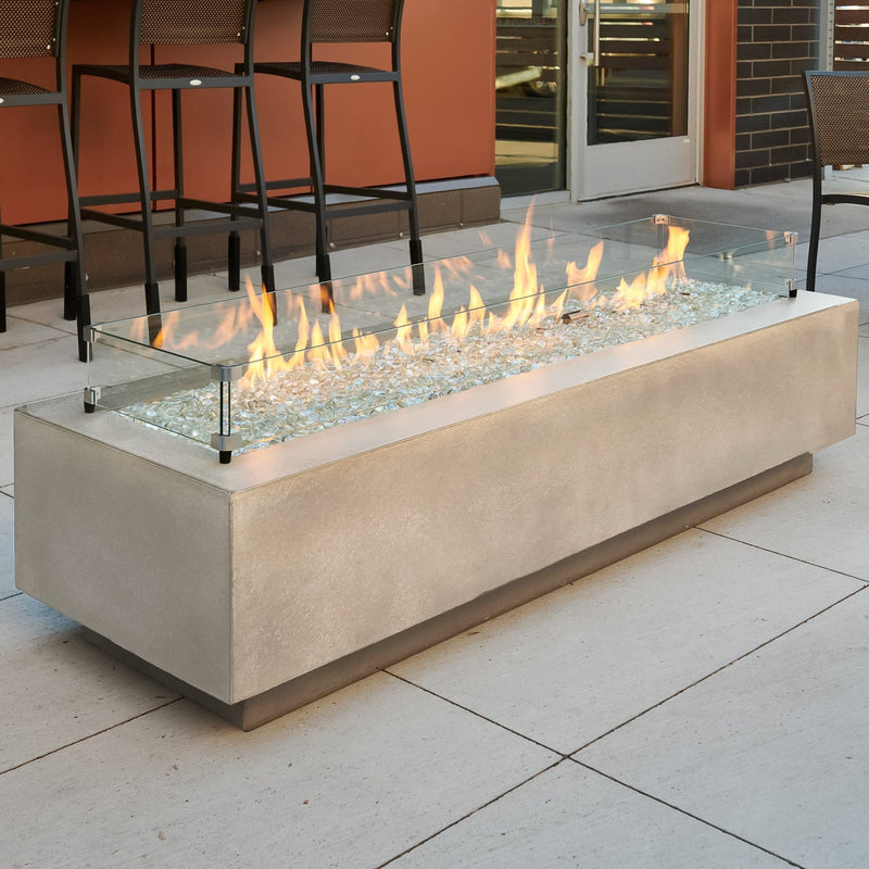 The Outdoor GreatRoom Company 72" Cove  Natural Gray Linear Gas Fire Table