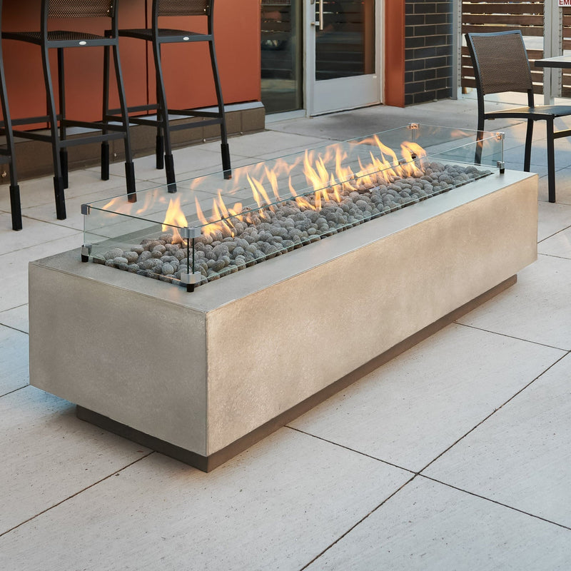 The Outdoor GreatRoom Company 72" Cove  Natural Gray Linear Gas Fire Table