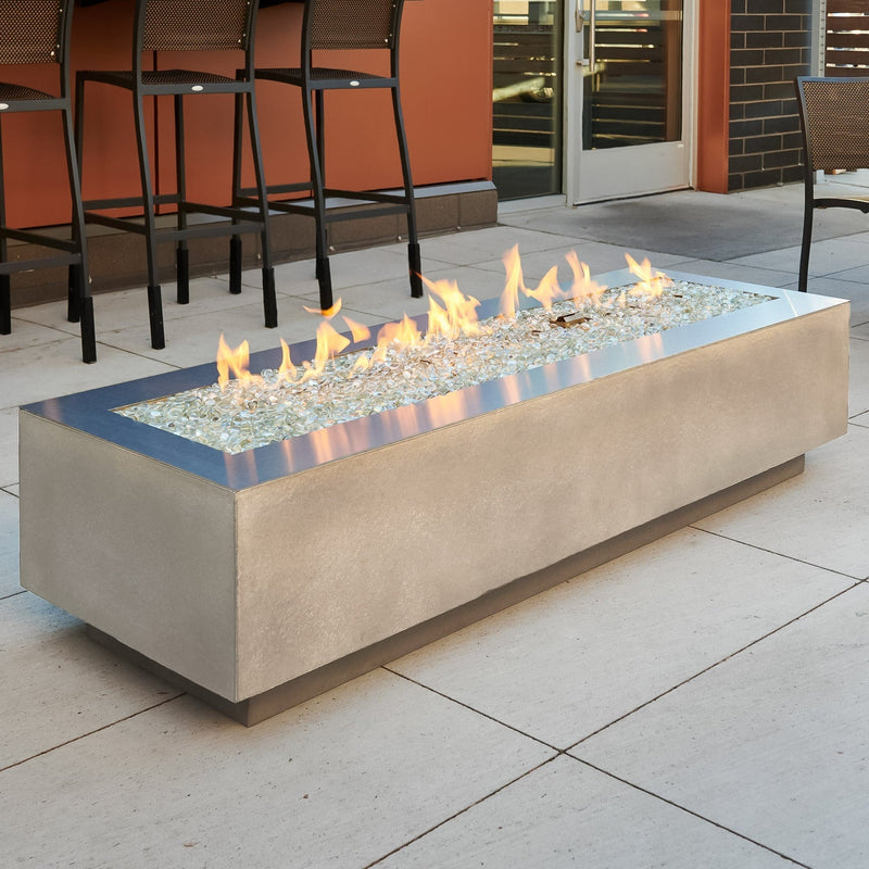 The Outdoor GreatRoom Company 72" Cove  Natural Gray Linear Gas Fire Table