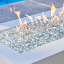 The Outdoor GreatRoom Company Cove 72" White Linear Gas Fire Table with Crystal Fire® Plus Burner
