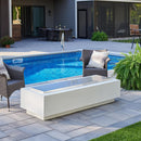 The Outdoor GreatRoom Company Cove 72" White Linear Gas Fire Table with Crystal Fire® Plus Burner