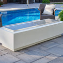 The Outdoor GreatRoom Company Cove 72" White Linear Gas Fire Table with Crystal Fire® Plus Burner