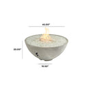 The Outdoor GreatRoom Company 42" Cove Edge Gas Fire Pit Bowl in Natural Grey