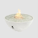 The Outdoor GreatRoom Company Cove Edge 42" White Gas Fire Pit Bowl with Crystal Fire® Plus Burner

