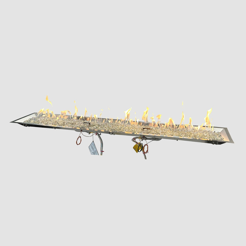 The Outdoor GreatRoom Company Crystal Fire 12" x 108" Commercial-Grade Stainless Steel Linear Gas Burner