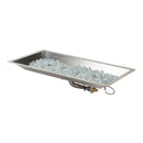 The Outdoor GreatRoom Company Crystal Fire 12" x 24" Linear Gas Burner - Stainless Steel with Auto Shut-Off