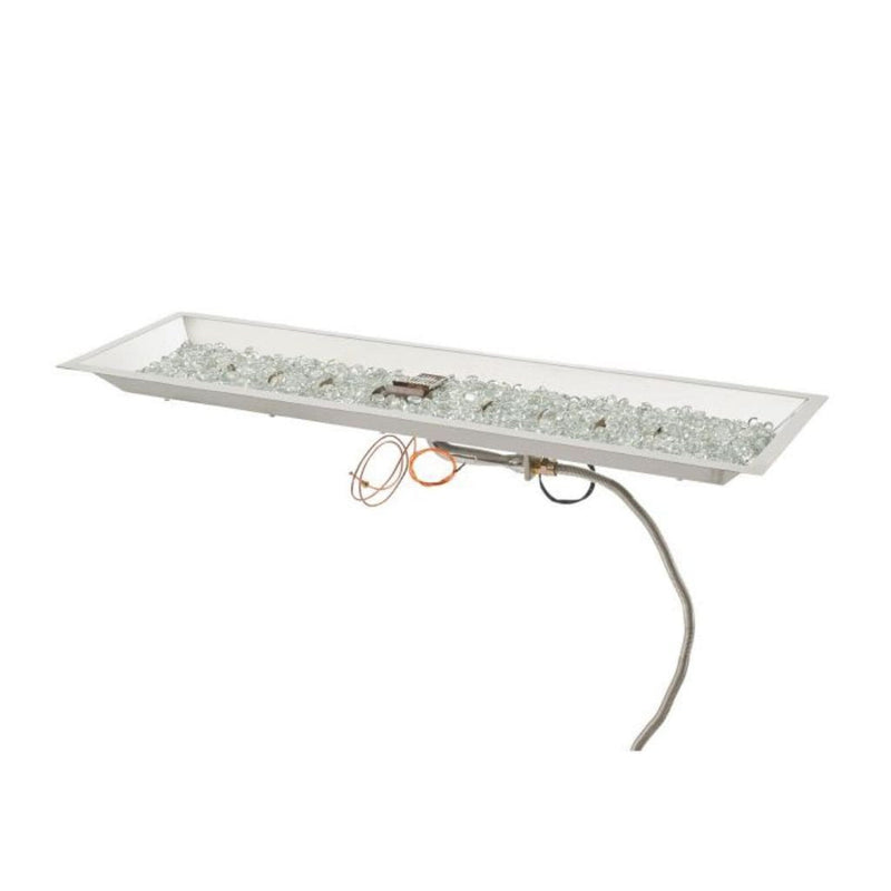 The Outdoor GreatRoom Company Crystal Fire 12" x 42" Linear Stainless Steel Gas Burner Insert