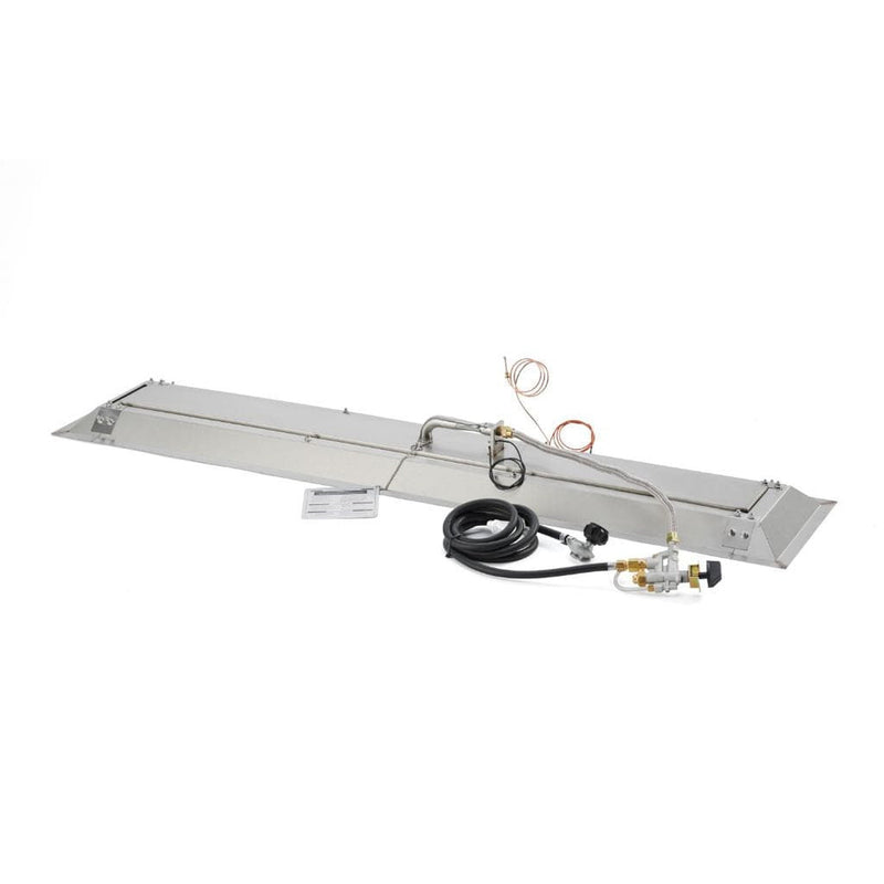 "The Outdoor GreatRoom Company Crystal Fire 12" x 64" Linear Gas Burner - Commercial-Grade Stainless Steel"