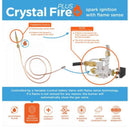 "The Outdoor GreatRoom Company Crystal Fire 12" x 64" Linear Gas Burner - Commercial-Grade Stainless Steel"