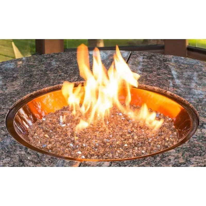 The Outdoor GreatRoom Company 20" Round Crystal Fire Plus Gas Burner in Stainless Steel