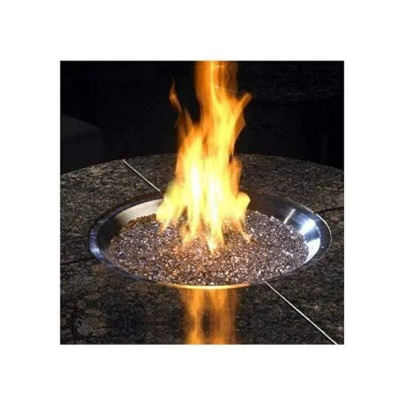 The Outdoor GreatRoom Company 20" Round Crystal Fire Plus Gas Burner in Stainless Steel