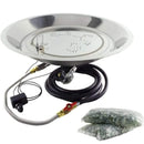 The Outdoor GreatRoom Company 20" Round Crystal Fire Plus Gas Burner in Stainless Steel
